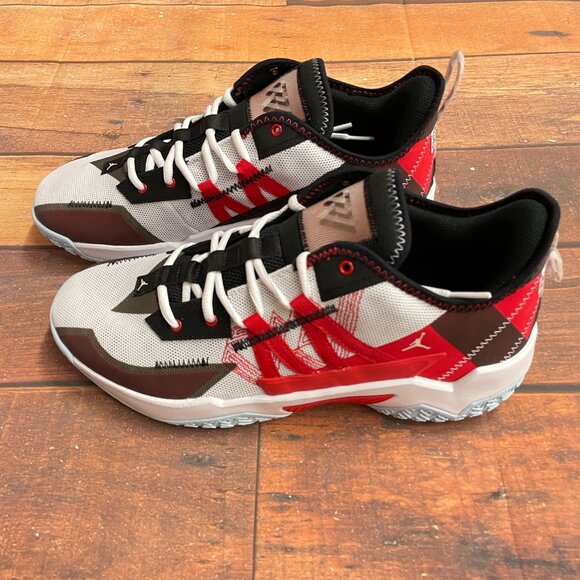 Jordan Men's Westbrook One Take 2 White/Red Basketball Shoes - Picture 5 of 6